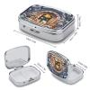 Christmas CaveMetal Pill Box 3-Compartment Portable Medication Boxs Compact Pill Case for Travel Vitamins Pill Organizer Daily Medication Storage Box view 2