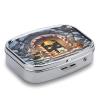 Christmas CaveMetal Pill Box 3-Compartment Portable Medication Boxs Compact Pill Case for Travel Vitamins Pill Organizer Daily Medication Storage Box view 3