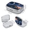 Very High MountainMetal Pill Box 3-Compartment Portable Medication Boxs Compact Pill Case for Travel Vitamins Pill Organizer Daily Medication Storage Box view 2