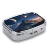 Very High MountainMetal Pill Box 3-Compartment Portable Medication Boxs Compact Pill Case for Travel Vitamins Pill Organizer Daily Medication Storage Box view 3
