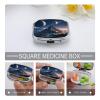 Very High MountainMetal Pill Box 3-Compartment Portable Medication Boxs Compact Pill Case for Travel Vitamins Pill Organizer Daily Medication Storage Box view 4