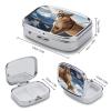 Panther & Mountain LionMetal Pill Box 3-Compartment Portable Medication Boxs Compact Pill Case for Travel Vitamins Pill Organizer Daily Medication Storage Box view 2