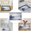Winter Skiing Door Mat,Super Absorbent Entryway Rug Non-Slip Backing Kitchen Rug Heavy Duty Welcome Mats Natural Rubber Doormat Easy Clean Low Profile Mats for Decoration view 3