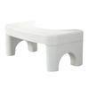 Hemobllo Thicken Plastic Folding Toilet Stool with Anti-Slip Base PP Material Bathroom Footstool for Adults Space-Saving Compact Design Portable White Squat Step for Toilet Use view 1