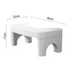 Hemobllo Thicken Plastic Folding Toilet Stool with Anti-Slip Base PP Material Bathroom Footstool for Adults Space-Saving Compact Design Portable White Squat Step for Toilet Use view 2