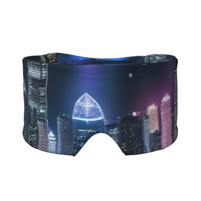 Aerial Night of View Hong Kong Print Sleep Eye Ear Muffs Blackout Noise Blocking Nap Aid Gear for Home Office Camping