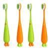 Hemobllo 4 pcs Soft Bristle Toothbrush Carrot Radish Design Manual Ergonomic Handles for Gentle Cleaning for Hands Travel-Friendly Bulk Pack view 1