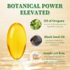Oil of Oregano Softgels, with Black Seed Oil& Thymoquinone, 300 Count, 6000mg, Non-GMO, 2 in 1 Formulated with 4X Strength Carvacro, Gluten-Free, Plant Based view 3