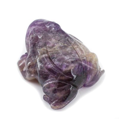 JBNCRYGD Frog Crystal Figurine,Frog Gifts Healing Crystal Decor,Frog Garden Statue Stone Energy Gemstones, in Bedroom Office Christmas Meditation Gift 4 * 2 * 3CM,F