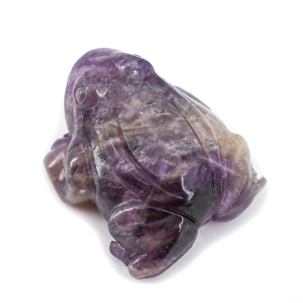 JBNCRYGD Frog Crystal Figurine,Frog Gifts Healing Crystal Decor,Frog Garden Statue Stone Energy Gemstones, in Bedroom Office Christmas Meditation Gift 4 * 2 * 3CM,F