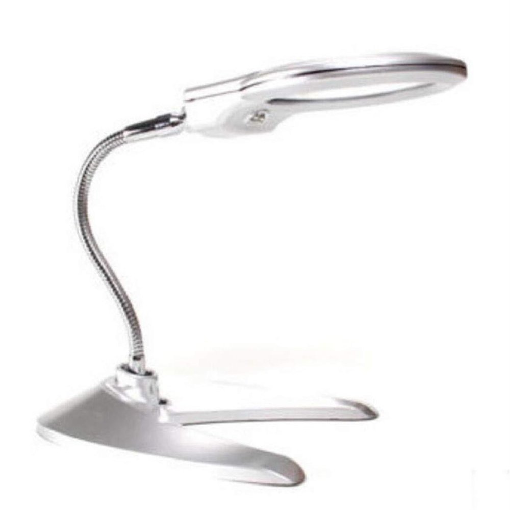 HLLZXYGK Magnifying Magnifying Glass HD Desktop Magnifier 2LED Light Micro-Carving Maintenance Reading Magnifier 4X 8X Handheld