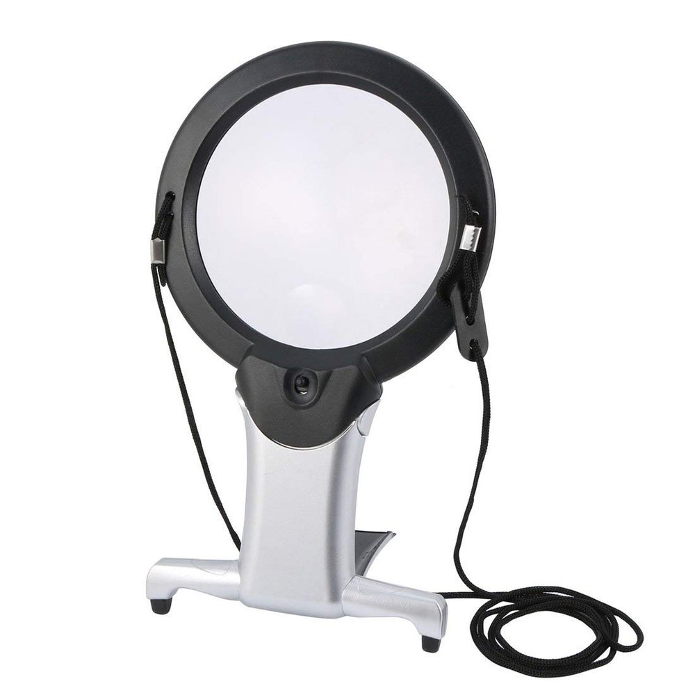 HLLZXYGK 11B-1 LED Suspended Type Desktop Dual- Purpose Magnifier Magnifying Glass