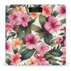 Hawaiian Flower Print Digital Bathroom Scale for Body Weight Weighing Scale with Backlit LCD Display High Precision Measurements & Measures Weight Up to 180kg view 1