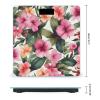 Hawaiian Flower Print Digital Bathroom Scale for Body Weight Weighing Scale with Backlit LCD Display High Precision Measurements & Measures Weight Up to 180kg view 2