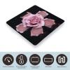 Glitter Pink Rose Digital Bathroom Scale for Body Weight Weighing Scale with Backlit LCD Display High Precision Measurements & Measures Weight Up to 180kg view 3