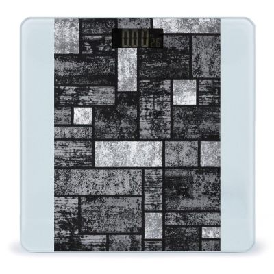 Abstract Gray Digital Bathroom Scale for Body Weight Weighing Scale with Backlit LCD Display High Precision Measurements & Measures Weight Up to 180kg