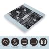 Abstract Gray Digital Bathroom Scale for Body Weight Weighing Scale with Backlit LCD Display High Precision Measurements & Measures Weight Up to 180kg view 3
