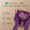 ZIMASILK 100% Mulberry Silk Bonnet for Sleeping Women Long Hair, Dark Mauve view 2