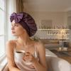 ZIMASILK 100% Mulberry Silk Bonnet for Sleeping Women Long Hair, Dark Mauve view 3