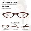 SODQW Foldable Vintage Oval Cat-Eye Blue Light Blocking Glasses for Women Retro Stylish Eyewear for Computer Use view 4