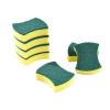 Double Sided Dish Sponge Scrubbers for Kitchen, Yellow and Green, 3.9 x 3.1 Inch, Dishes Pans and Countertops, 7 Pack view 1