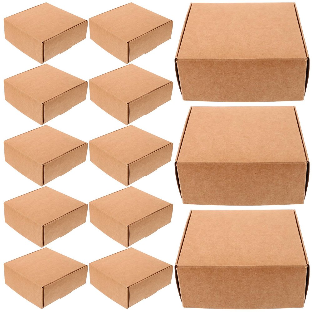 Abaodam 20pcs Kraft Paper Soap Boxes Sturdy Handmade Soap Packaging for Small Business Wrapping Party Favors Chocolates and Craft Storage