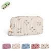 Playexen Corduroy Tampon Holder for Purse, Cute Period Bag with Ring Buckle, Portable Tampon Bag Organizer Case for Feminine Products (Cats-Beige) view 1