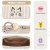 Playexen Corduroy Tampon Holder for Purse, Cute Period Bag with Ring Buckle, Portable Tampon Bag Organizer Case for Feminine Products (Cats-Beige) view 3