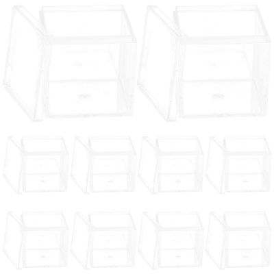 YOSADIER 10pcs Clear Square Acrylic Candy Boxes Transparent Packaging for Homemade Desserts Soaps Cupcakes Multipurpose Treat Containers for Christmas Birthday Valentine S Day