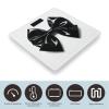 Black Bow Scale for Body Weight Highly Accurate Digital Bathroom Electronic Weighing Machine for People, LCD Display, Large Size, Tempered Glass for Safe Home Use view 3