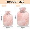 Rose Gold Luxury Marble Texture hot Water Bottles with Soft Cover, 2Lhot Compress Bag for Pain Relief,Neck and Shoulder Pain Relief,Bolsa Caliente para Dolores Menstrual view 3