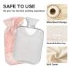 Rose Gold Luxury Marble Texture hot Water Bottles with Soft Cover, 2Lhot Compress Bag for Pain Relief,Neck and Shoulder Pain Relief,Bolsa Caliente para Dolores Menstrual view 4
