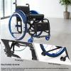 TRGCJGH Portable Folding Sports Wheelchairs, Lightweight Aluminum Alloy Transport Wheelchair with Handbrakes and Quick Release Rear Wheels(Purple,16.5in Seat Width) view 4