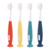 Abaodam 4pcs 4pcs Manual Soft Bristle Toothbrushes for Ages 3-12 Non-Slip Cute Handle Oral Care Toothbrushes in Sky, Tangerine, Lemon, and Lime view 1