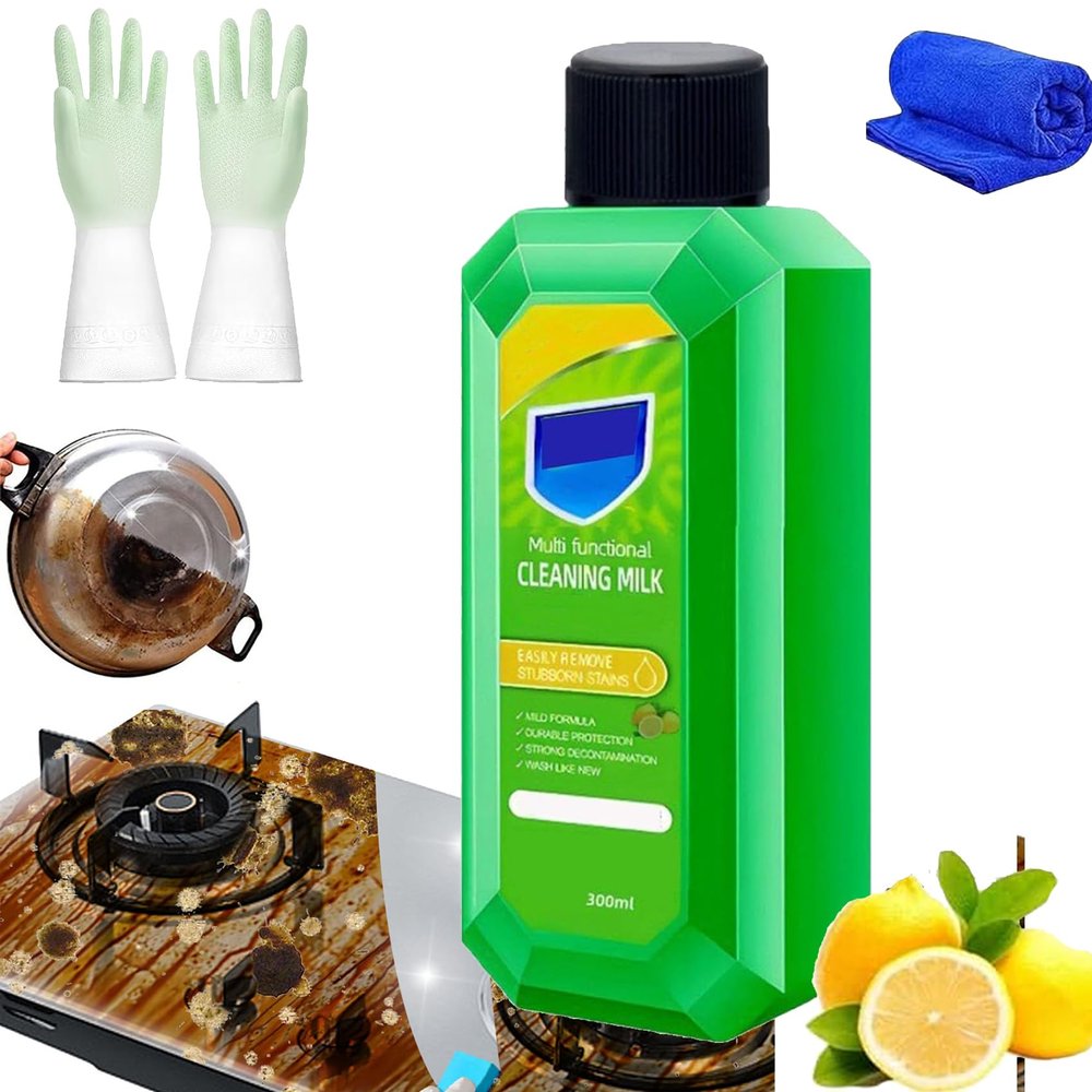 Cleaning Milk House Cleaner, Powerful Multifunctional Concentrated Cleansing Lotion, Multifunctional Cleansing Milk, Powerful Multifunctional Cleaner Liquid Milk, Removes Stubborn Stains (1, 1PCS)