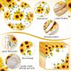 Zhehao 101 Pcs Sunflower Party Tableware Set Yellow Floral Party Supplies Includes 50 Paper Plates, 50 Napkins and 1 Tablecloth for Birthday Wedding Bridal Shower Baby Shower Decorations view 2