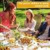 Zhehao 101 Pcs Sunflower Party Tableware Set Yellow Floral Party Supplies Includes 50 Paper Plates, 50 Napkins and 1 Tablecloth for Birthday Wedding Bridal Shower Baby Shower Decorations view 4