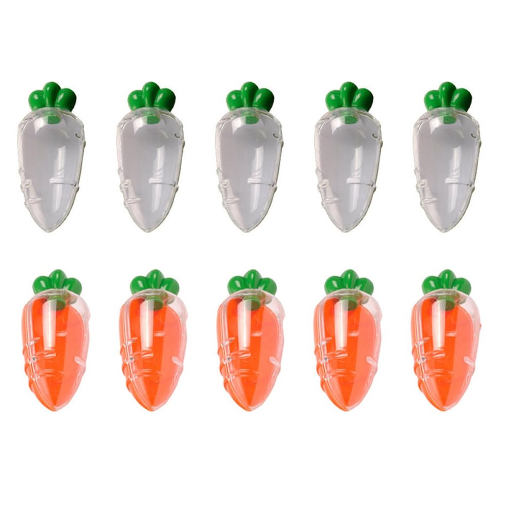 Abaodam 10Pcs Clear Plastic Carrot Candy Containers Treat Storage Boxes for Easter Party Favors Sweet Holders