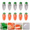 Abaodam 10Pcs Clear Plastic Carrot Candy Containers Treat Storage Boxes for Easter Party Favors Sweet Holders view 3