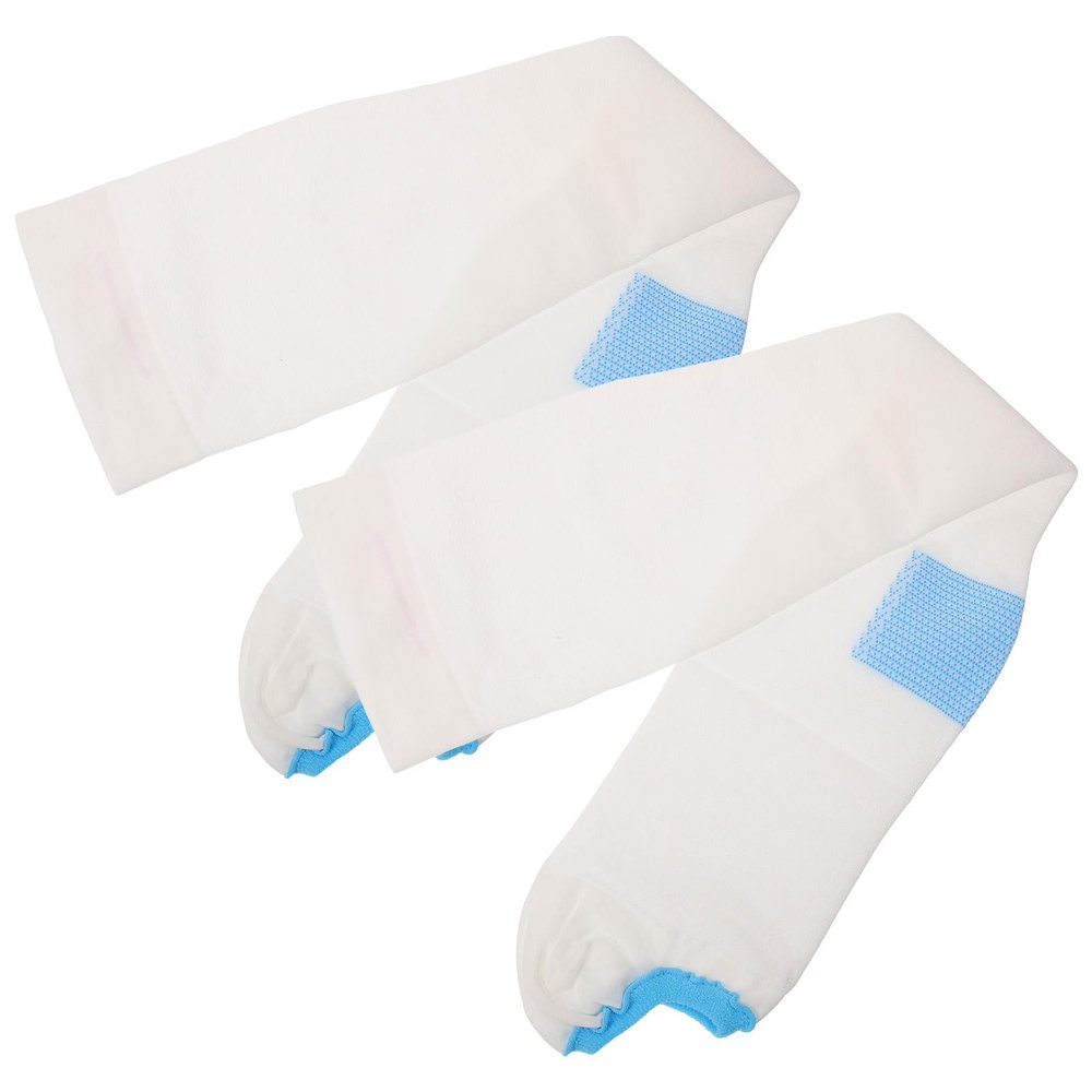 Abaodam Breathable White Compression Socks for Nurses and Everyday Use Elastic Medical Stockings for Leg Pressure Relief Lightweight Nursing Socks for Running Hiking and Fitness Activities
