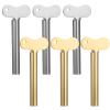 6 Pcs Tube Key Squeezer Set Metal Toothpaste Squeezer Hair Dye Color Key Roller Dispenser Tool Durable Processing Daily Living Tube Squeezing Aids Bathroom Silver Gold view 1