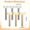 6 Pcs Tube Key Squeezer Set Metal Toothpaste Squeezer Hair Dye Color Key Roller Dispenser Tool Durable Processing Daily Living Tube Squeezing Aids Bathroom Silver Gold view 2