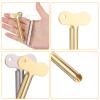 6 Pcs Tube Key Squeezer Set Metal Toothpaste Squeezer Hair Dye Color Key Roller Dispenser Tool Durable Processing Daily Living Tube Squeezing Aids Bathroom Silver Gold view 3