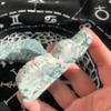 121g Moss Agate Cloud Shaped Slab Natural Crystal Wisp for Healing, Calm & Boho Home Decor view 4