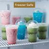 Clear PET Plastic Disposable Cups, BPA-Free Cold Drink Cups for Smoothies, Iced Coffee, Juices, Bubble Tea, Stackable, Freezer Safe, Compatible with Flat or Dome Lids, Clear, 1000pc, 20oz/98mm view 2