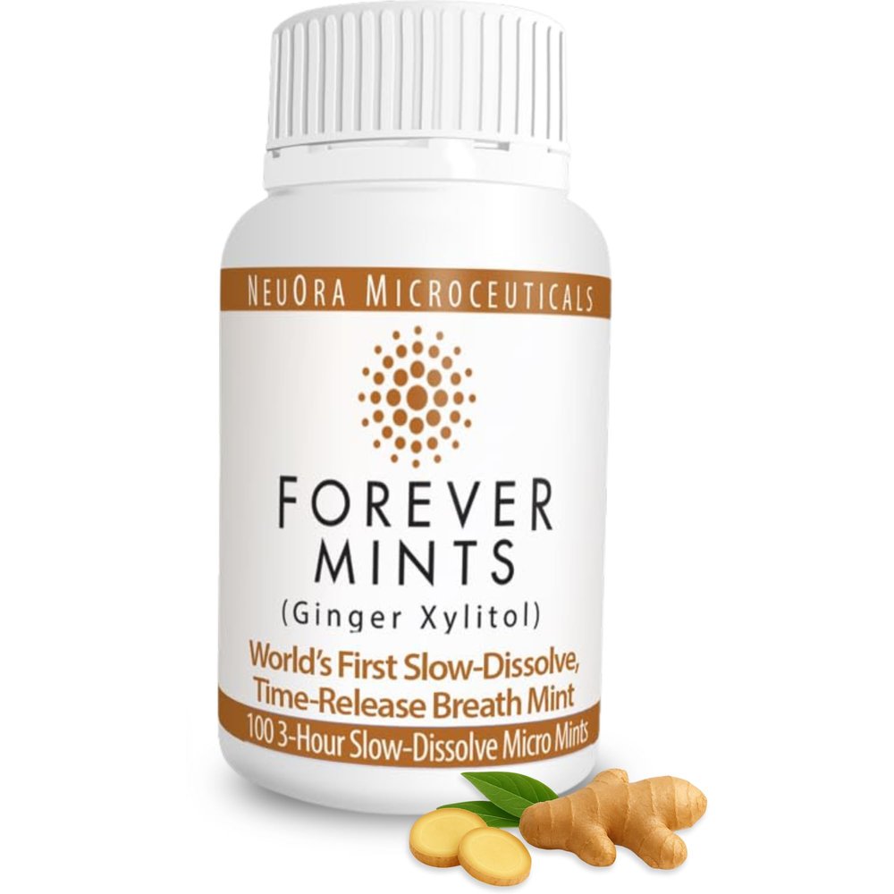 4EverMints - Ginger Flavor 4-Hour Time-Release Breath Mints, 100 count