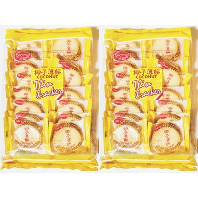 Coconut Thin Cracker, Individually Wrapped, 9.31 Oz,2Pack