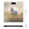 White Horse Running in The Field Bathroom Scale for Body Weight with High Precision Large LCD Backlight Display Digital Weighing Scale with BMI Capacity Up to 180kg view 2