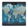 World Map Bathroom Scale for Body Weight with High Precision Large LCD Backlight Display Digital Weighing Scale with BMI Capacity Up to 180kg view 1