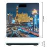 Las Vegas Night View Bathroom Scale for Body Weight with High Precision Large LCD Backlight Display Digital Weighing Scale with BMI Capacity Up to 180kg view 2